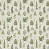 Floral Green Fabric - Verbena Printed Cotton Fabric (By The Metre) Linen Voyage Maison