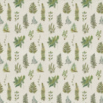 Floral Green Fabric - Verbena Printed Cotton Fabric (By The Metre) Linen Voyage Maison