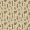 Floral Brown Fabric - Verbena Printed Cotton Fabric (By The Metre) Mulberry Voyage Maison