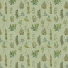 Floral Green Fabric - Verbena Printed Cotton Fabric (By The Metre) Sage Voyage Maison