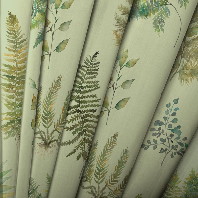 Floral Green Fabric - Verbena Printed Cotton Fabric (By The Metre) Sage Voyage Maison