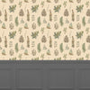 Floral Brown Wallpaper - Verbena  1.4m Wide Width Wallpaper (By The Metre) Mulberry Voyage Maison