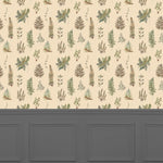 Floral Brown Wallpaper - Verbena  1.4m Wide Width Wallpaper (By The Metre) Mulberry Voyage Maison