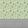 Floral Green Wallpaper - Verbena  1.4m Wide Width Wallpaper (By The Metre) Sage Voyage Maison