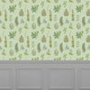 Floral Green Wallpaper - Verbena  1.4m Wide Width Wallpaper (By The Metre) Sage Voyage Maison