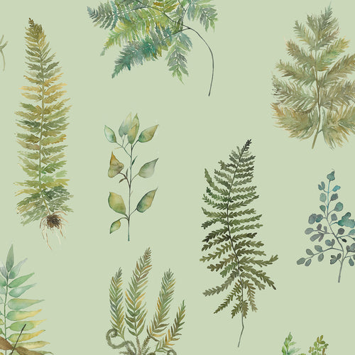 Floral Green Wallpaper - Verbena  1.4m Wide Width Wallpaper (By The Metre) Sage Voyage Maison