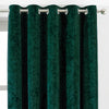 Paoletti Verona Crushed Velvet Eyelet Curtains in Emerald