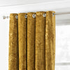 Paoletti Verona Crushed Velvet Eyelet Curtains in Ochre