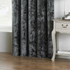 Verona Crushed Velvet Room Darkening Eyelet Curtains Petrol