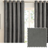 Plain Grey Curtains  - Verso Reversible Suede-look Blackout Eyelet Curtains Charcoal Furn