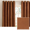 Plain Orange Curtains  - Verso Reversible Suede-look Blackout Eyelet Curtains Cinnamon Furn