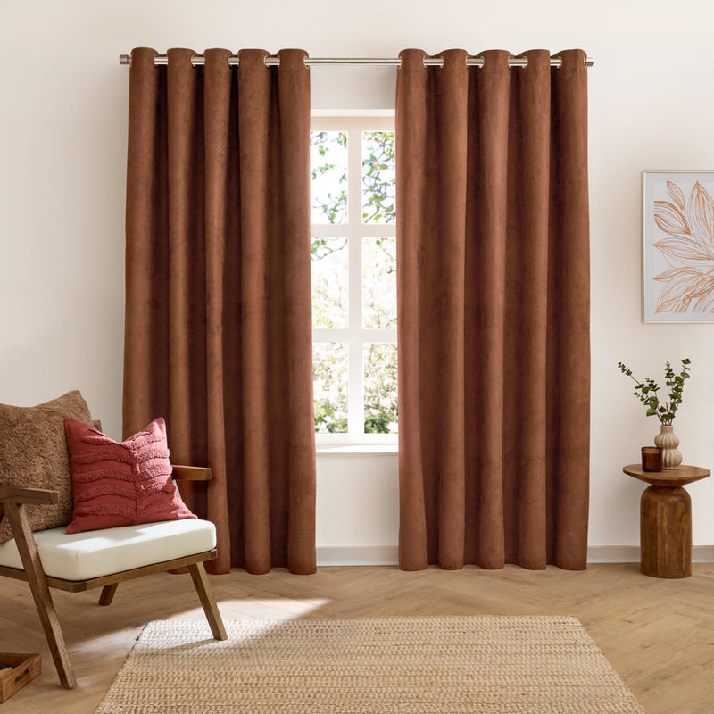  Curtains  - Verso  Eyelet Curtains Cinnamon furn.