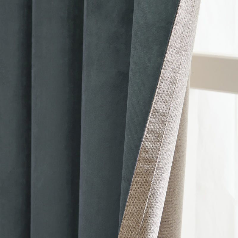  Curtains  - Verso  Eyelet Curtains Petrol furn.