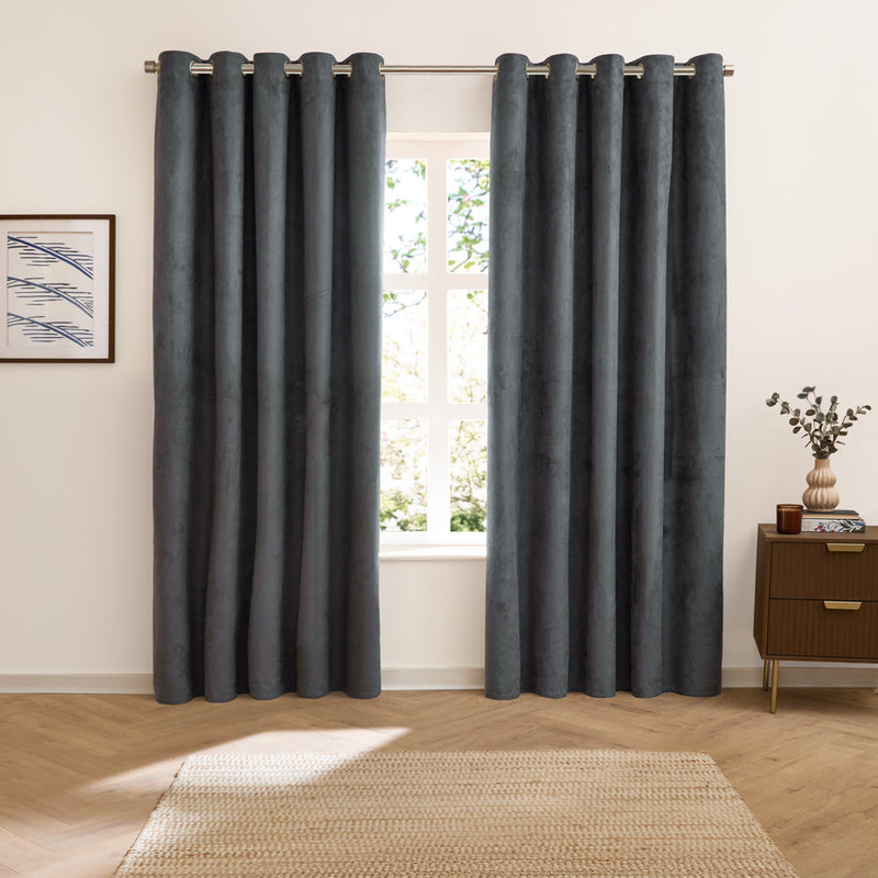  Curtains  - Verso  Eyelet Curtains Petrol furn.