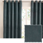  Curtains  - Verso  Eyelet Curtains Petrol furn.