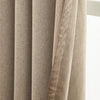 Verso Reversible Suede-look Blackout Eyelet Curtains Mocha