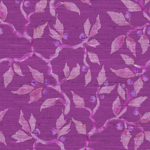 Floral Pink Fabric - Vesper Printed Fabric (By The Metre) Fuchsia Voyage Maison