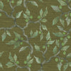 Floral Green Fabric - Vesper Printed Fabric (By The Metre) Olive Voyage Maison