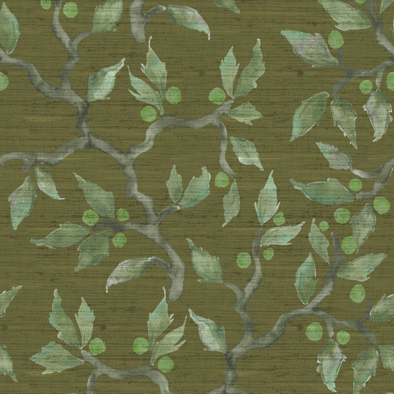 Vesper Printed Fabric Sample Swatch Olive