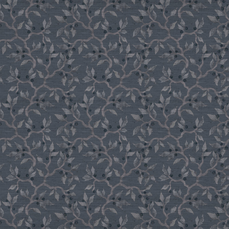 Floral Grey Fabric - Vesper Printed Fabric (By The Metre) Onyx Voyage Maison