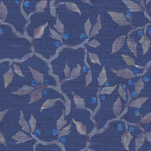 Floral Blue Fabric - Vesper Printed Fabric (By The Metre) Sapphire Voyage Maison