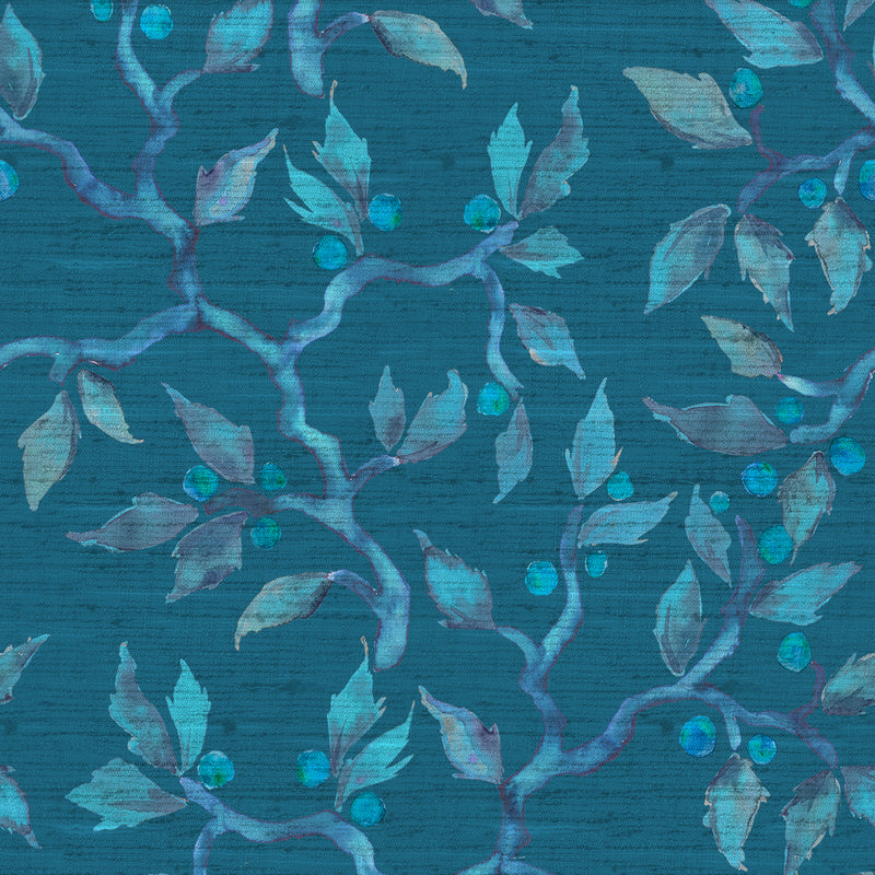 Vesper Printed Fabric Sample Swatch Turquoise