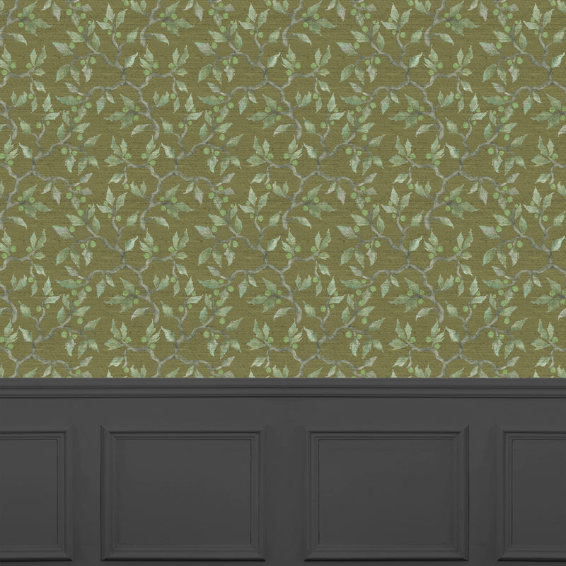 Voyage Maison Vesper 1.4m Wide Width Wallpaper in Olive