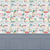 Voyage Maison Village Streets 1.4m Wide Width Wallpaper in Primary