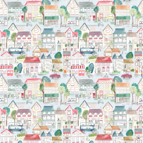 Voyage Maison Village Streets 1.4m Wide Width Wallpaper in Primary