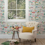 Voyage Maison Village Streets 1.4m Wide Width Wallpaper in Primary