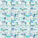 Voyage Maison Village Streets 1.4m Wide Width Wallpaper in Sky