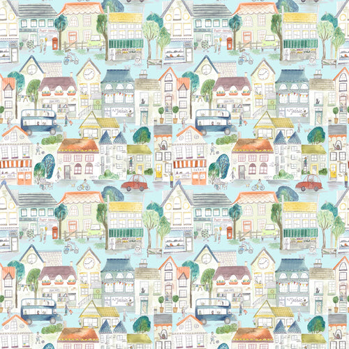 Voyage Maison Village Streets 1.4m Wide Width Wallpaper in Sunburst