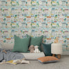 Voyage Maison Village Streets 1.4m Wide Width Wallpaper in Sunburst