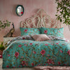 furn. Vintage Chinoiserie Floral Exotic Duvet Cover Set in Jade