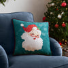 Abstract Multi Cushions - Vintage Santa Printed Cushion Cover Multicolour Evans Lichfield