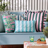 Floral Blue Cushions - Viola Outdoor Printed Reversible Cushion Cover Duck Egg Blue Wylder Nature