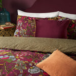 Floral Purple Bedding - Viranai Exotic Floral Duvet Cover Set Cerise Wylder Tropics