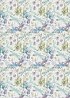 Floral Blue Fabric - Volatus Printed Cotton Fabric (By The Metre) Capri Voyage Maison