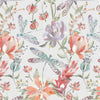 Floral Orange Fabric - Volatus Printed Cotton Fabric (By The Metre) Cinnamon Voyage Maison