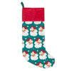  Multi Accessories - Vintage Santa Printed Velvet Xmas Stocking Multicolour Evans Lichfield