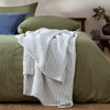  Bedding - Waffle Textured Bedspread Dusk Blue Yard