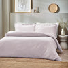 Yard Waffle Textured 100% Cotton Duvet Cover Set in Blush