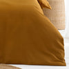 Waffle Textured 100% Cotton Duvet Cover Set Ginger