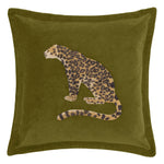 Animal Green Cushions - Waghoba Embroidered Cushion Cover Olive Voyage Maison