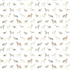 Voyage Maison Walkies Printed Linen Fabric in Cream