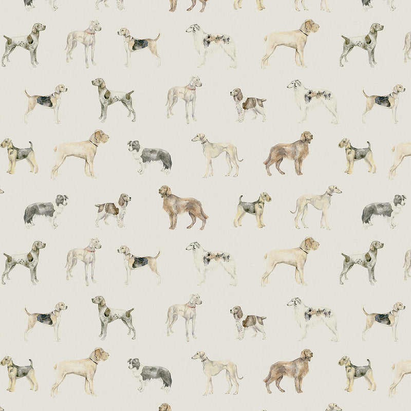 Walkies Wallpaper Sample Linen