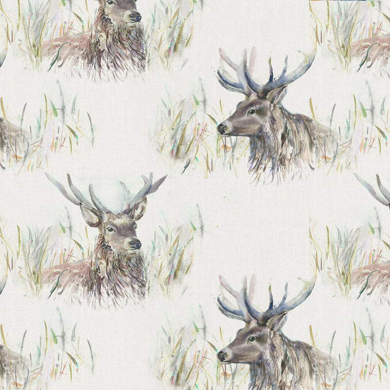 Wallace Stag Printed Fabric Sample Swatch Stag