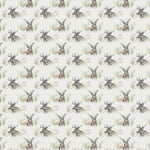 Animal Cream Fabric - Wallace Stag Printed Oil Cloth Fabric Natural Voyage Maison