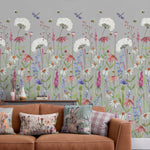 Voyage Maison Wall Mural Hermione 1.4m Wide Width Wallpaper in Silver