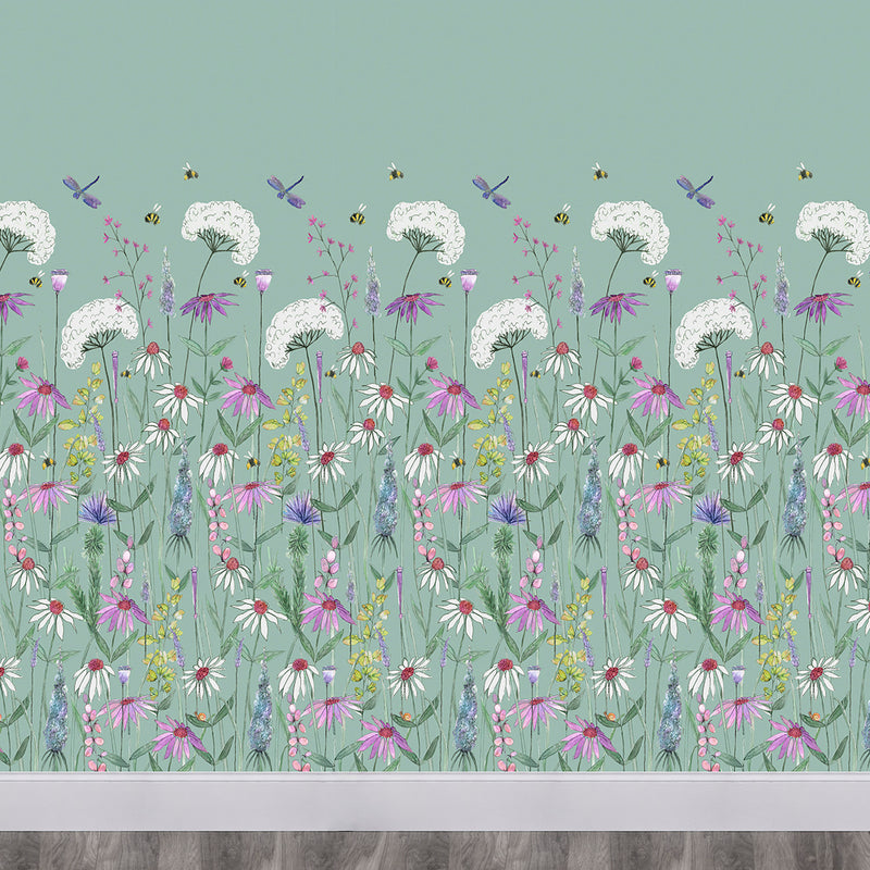 Voyage Maison Wall Mural Hermione 1.4m Wide Width Wallpaper in Verde